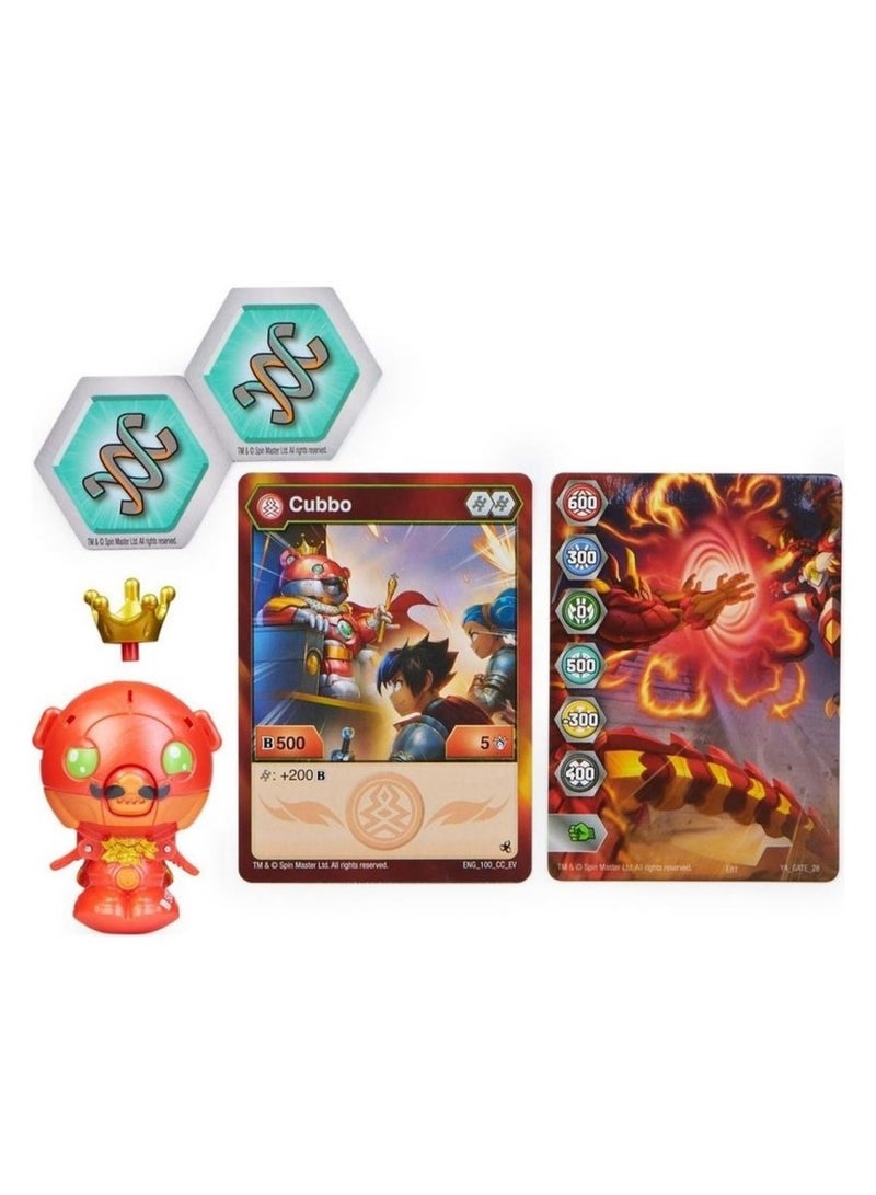 BAKUGAN Bakugan Cubbo Figure Set. It Includes 1 Bakugan Figure, 2 Baku Cores, 1 Accessory, and 1 Character Card - Image 3