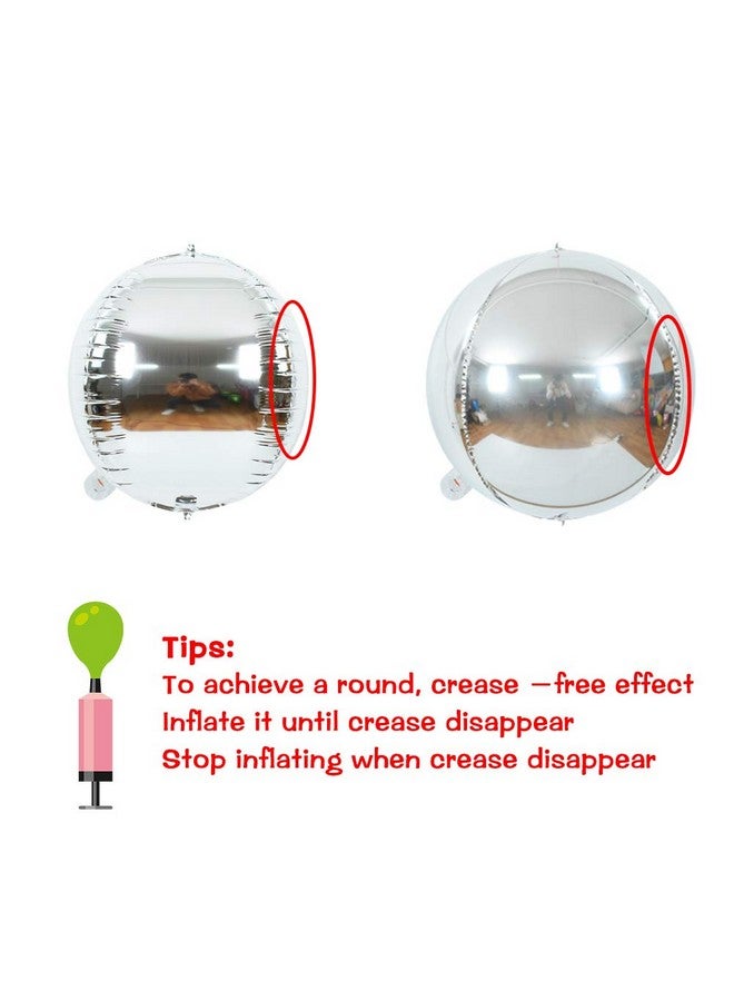 بيشيدا 10 قطعة بالون فضي 4D 10 بوصة من رقائق مايلر المجال بالون لحفلات أعياد الميلاد وحفلات عيد الحب وعيد الميلاد ومستلزمات تزيين الدش للأطفال - Image 3