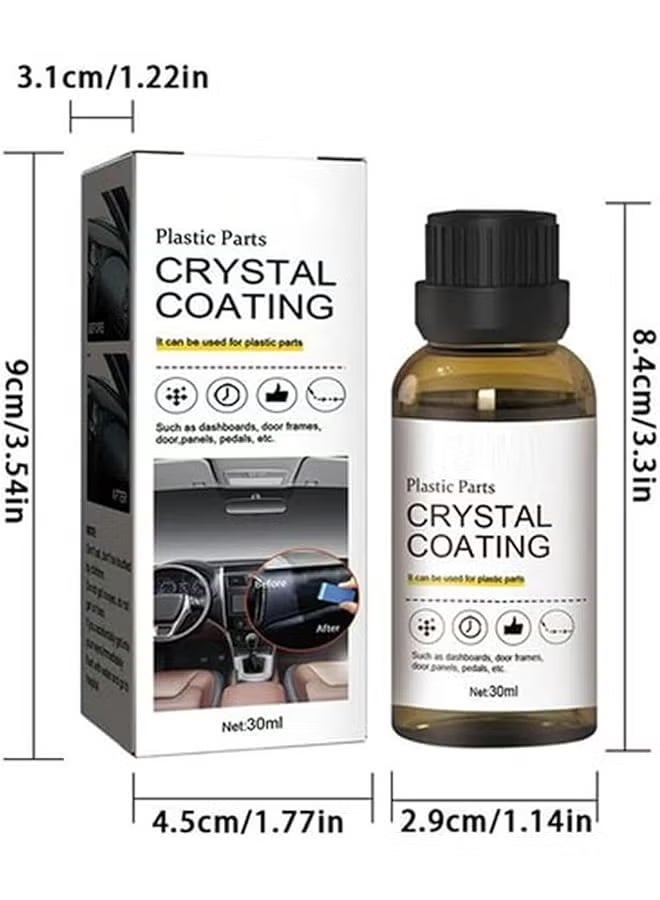 2Pcs Crystal Coating For Automotive Plastic Parts - Long-Lasting Restorer And Refresher Agent For Car - Image 2