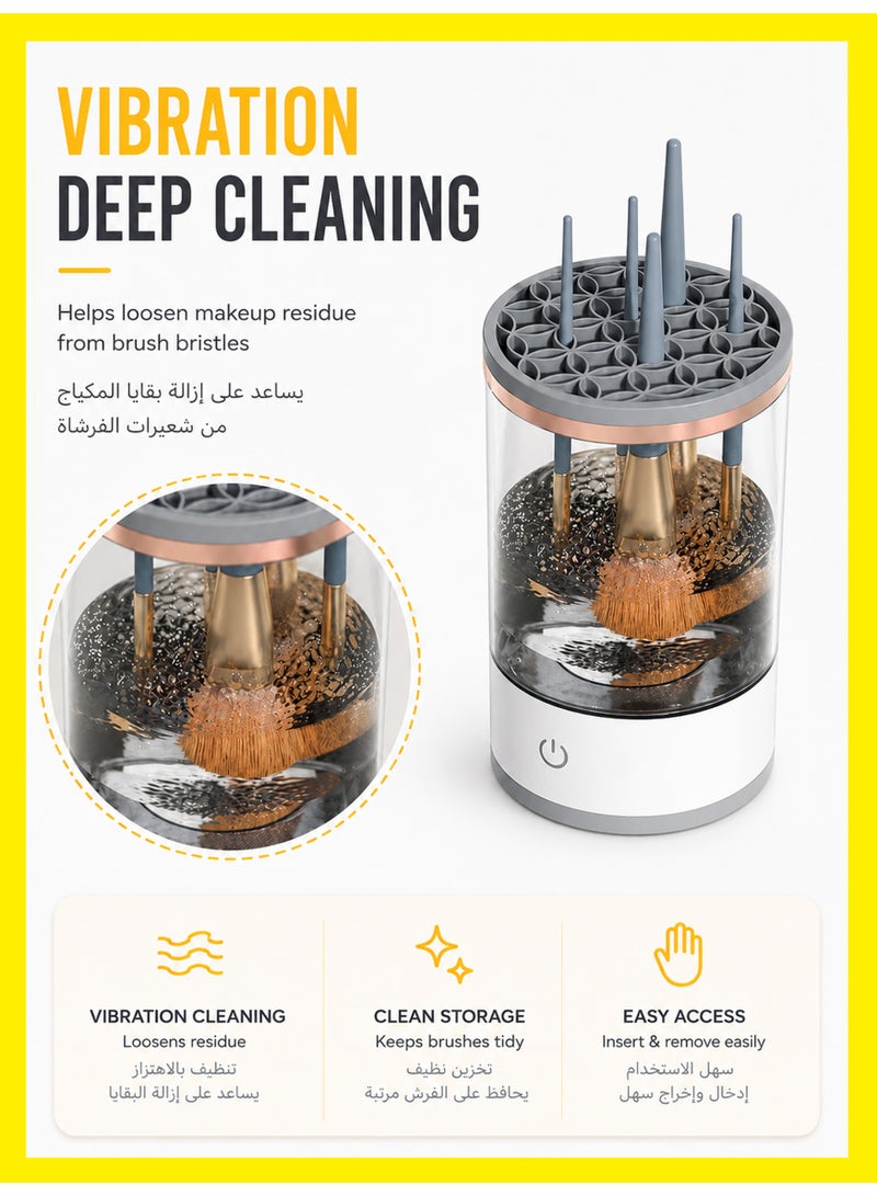 MS MIN Makeup Brush Cleaner – Automatic Brush Cleaning Tool with One-Button Operation for Daily Use - Image 3