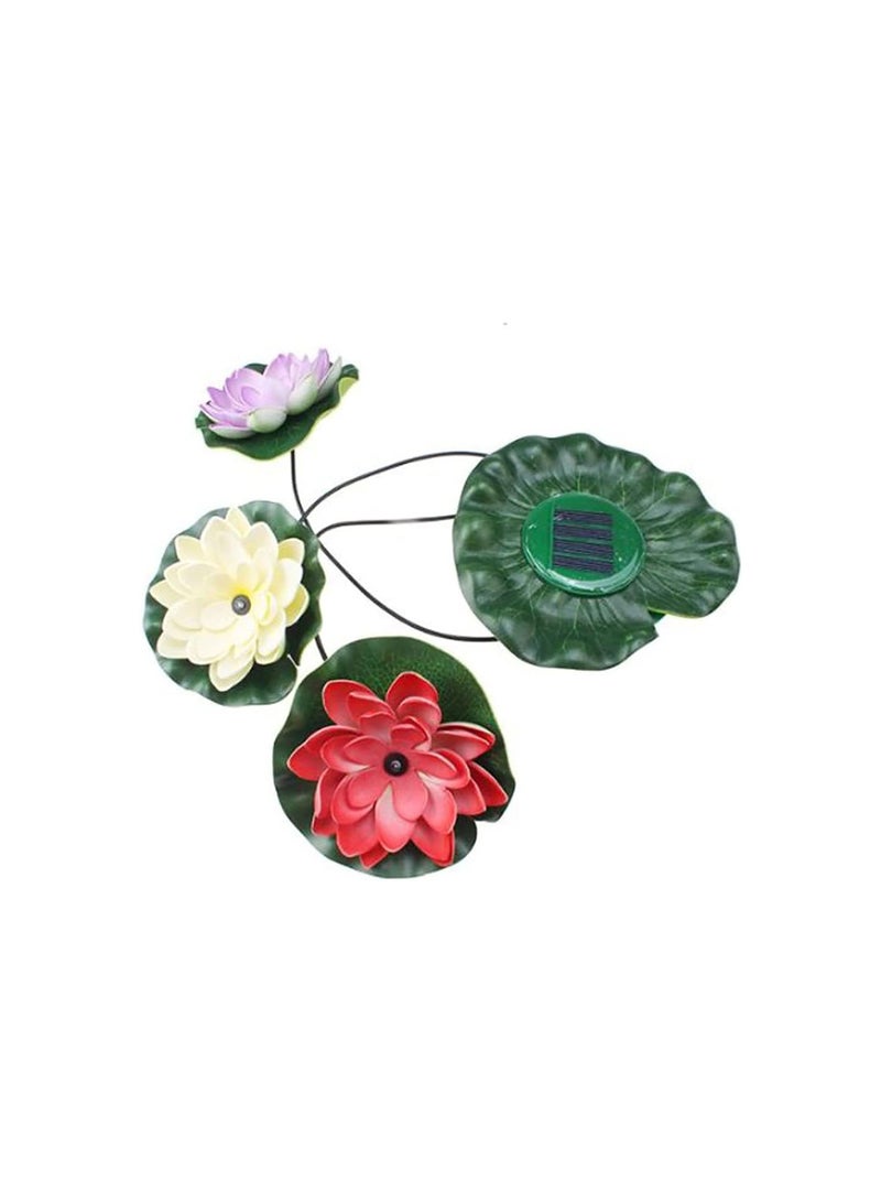 GGOOT Solar Lotus Lights LED Floating Flowers Waterproof Lamp Night Light for Pool Pond Garden Decoration - Image 1