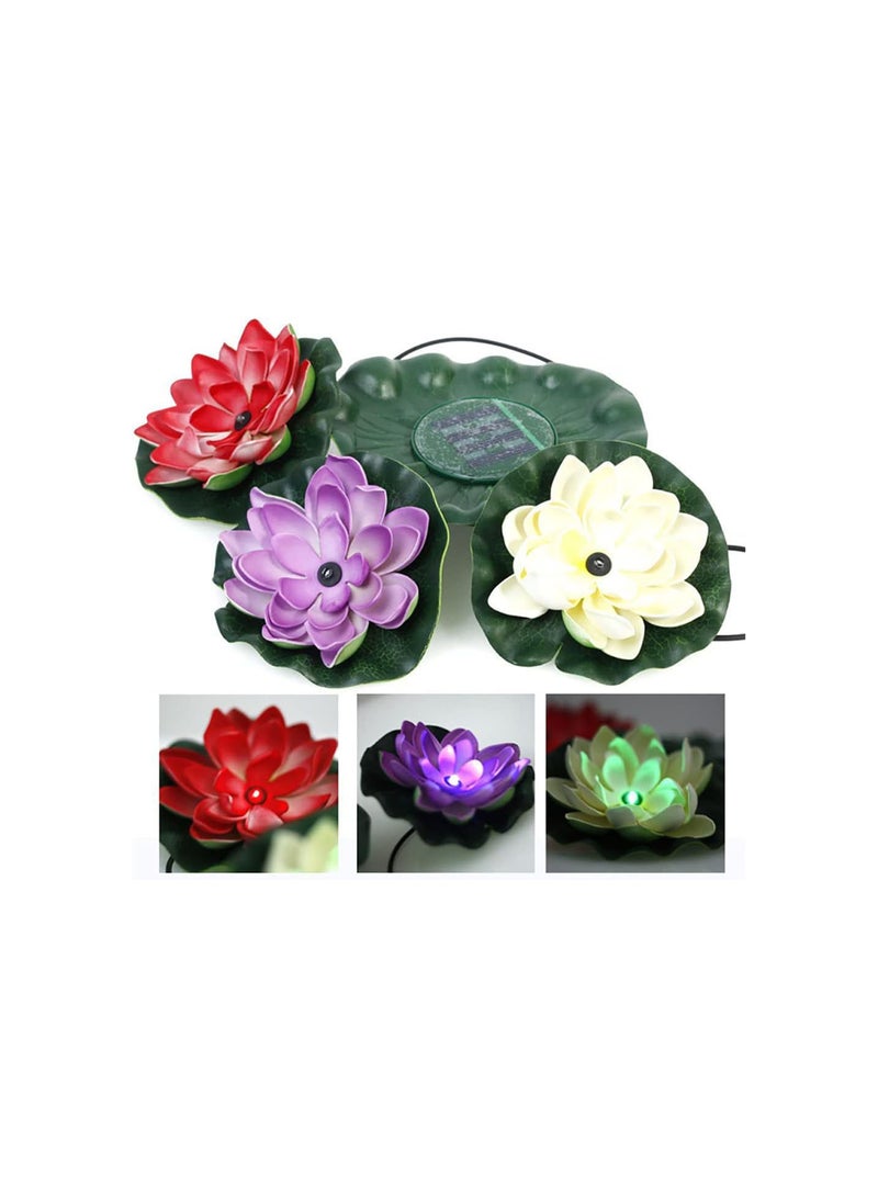 GGOOT Solar Lotus Lights LED Floating Flowers Waterproof Lamp Night Light for Pool Pond Garden Decoration - Image 4