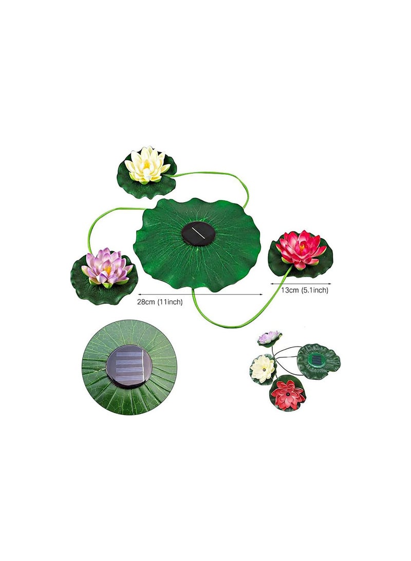 GGOOT Solar Lotus Lights LED Floating Flowers Waterproof Lamp Night Light for Pool Pond Garden Decoration - Image 2