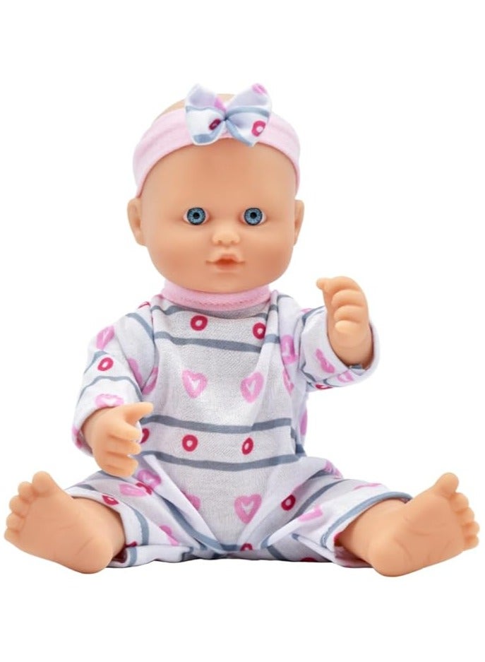 dolls world DollsWorld Little Poppets 10-Inch Bathable Vinyl Doll – Soft & Cuddly Deluxe Baby Doll Toy for Kids 10 Months+ by Peterkin - Image 2