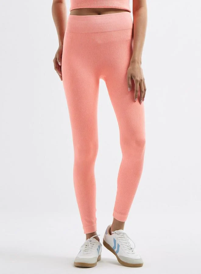 سبلاش فيڤ بنطلون ليقنز مضّلع بخصر مطّاطي