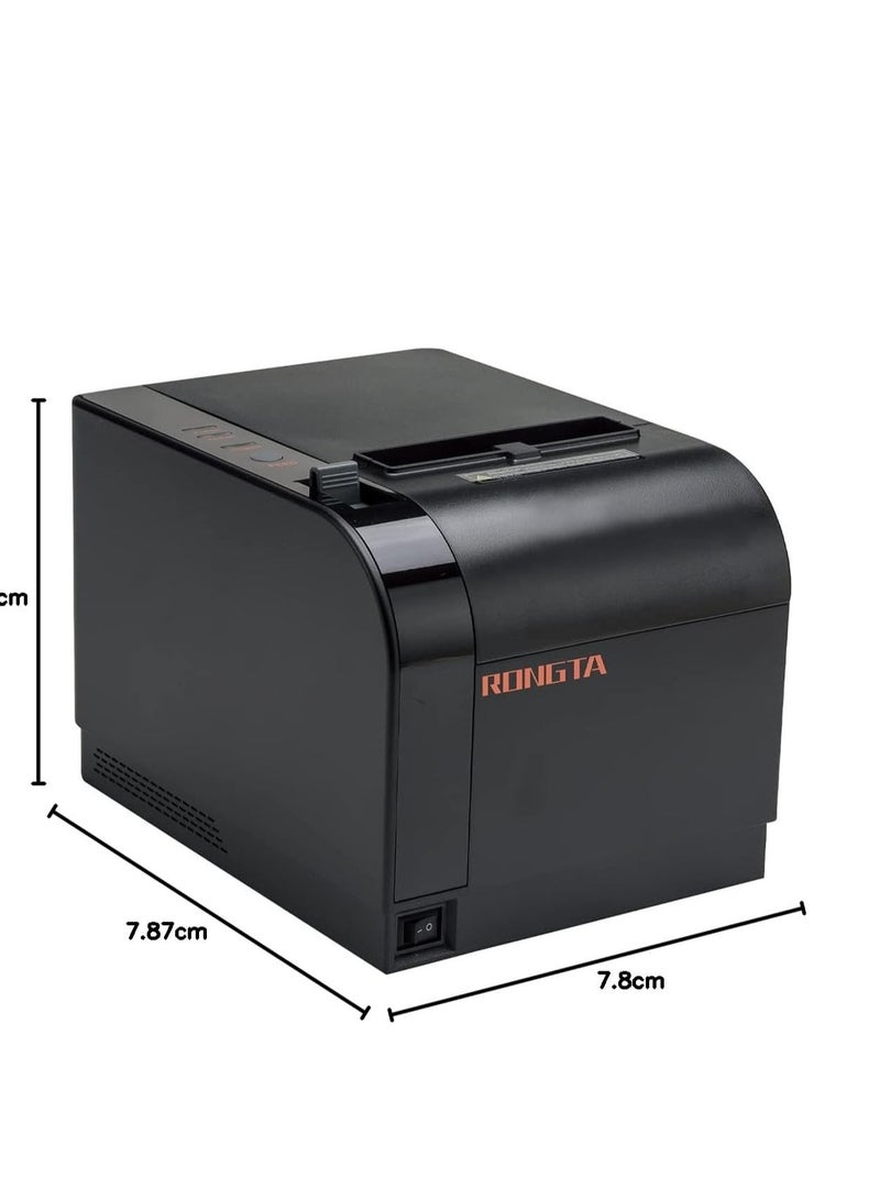 Rongta Thermal Receipt Printer, 80mm Receipt Printers, Thermal Pos Printer with Auto Cutter Support Cash Drawer,USB Serial Ethernet Support ESC/POS, Compatible with Windows/Mac/Linux - Image 2