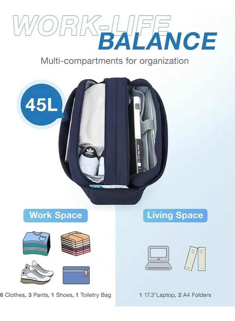 Bagsmart  BAGSMART Travel Duffel Bag for Women, 45L Carry on Weekender Overnight Bag with Toiletry Bag, Separate Shoe Bag for Travel, Gym for Women | Best Price UAE