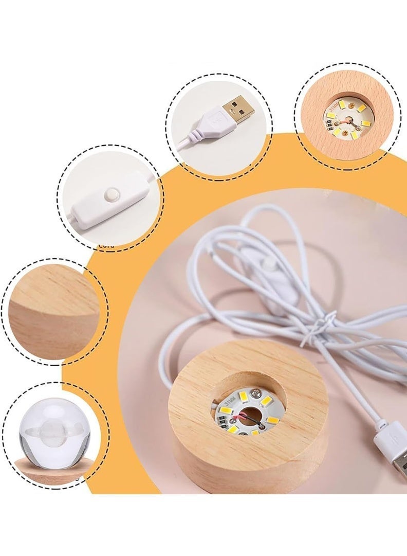 3D Colorful Night Light, Astronaut Crystal Ball, USB Powered, Colorful Crystal Home Gift, Birthday Gift for Teenagers, Boys, and Girls - Image 2