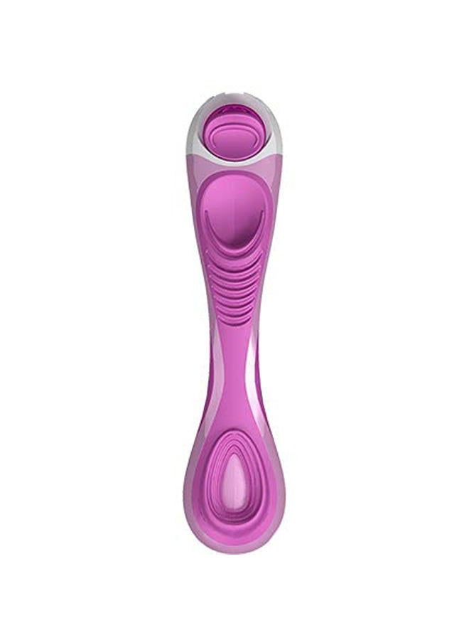 ShaveMOB Ladies Replacement Non-Slip Razor Handle - Pink and White - Image 1