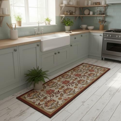 proxin Rectangular Kitchen Mat Set of 2 (118x38cm, 58x38cm) – Water Absorbing, Anti-Slip, Waterproof, Washable Floor Mats for Home, Cooking Area & Sink Runner (Colour 6) - Image 5