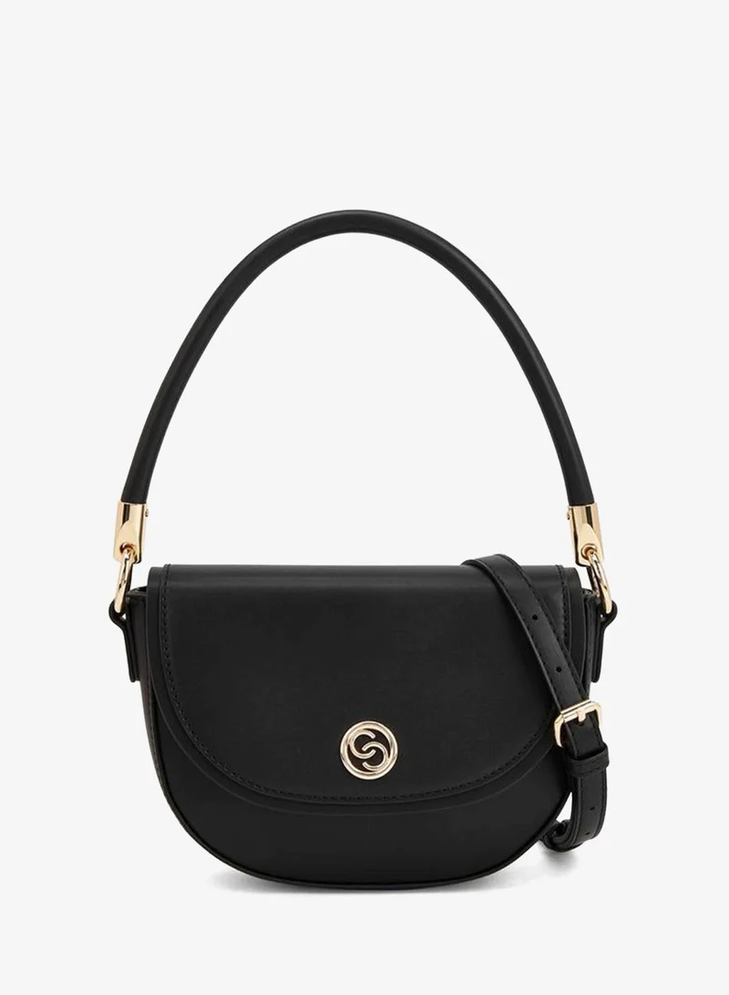 سيليست Textured Crossbody Bag With Button Closure