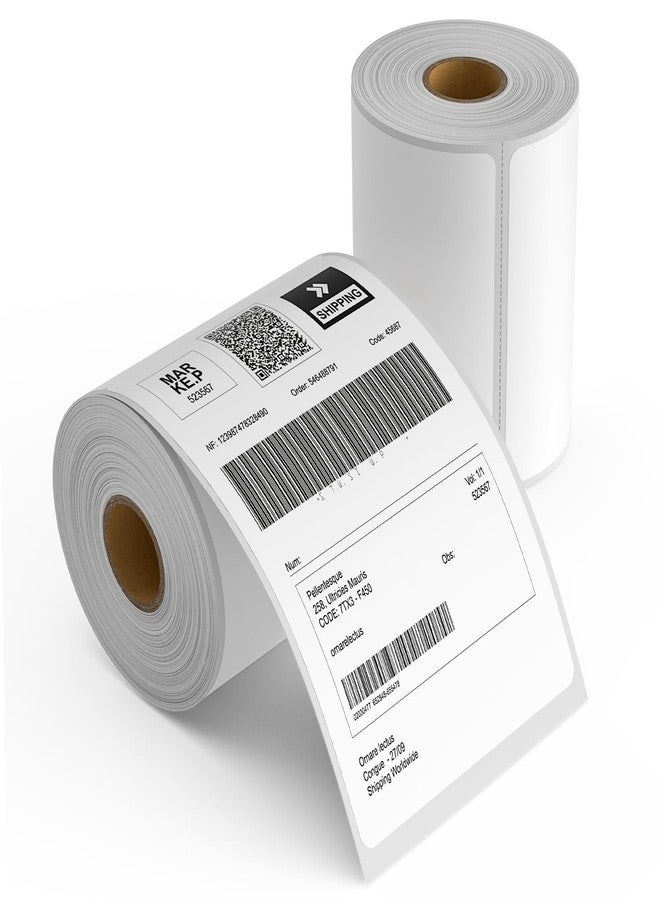 MultiLabel 2 Rolls 4" x 6" Direct Thermal Printer Label, 250 Labels/Roll, Total 500 Thermal Shipping Labels, Strong Adhesive, Commercial Grade, Perforated, Compatible with Most Thermal Printers (NOT for DYMO) - Image 1