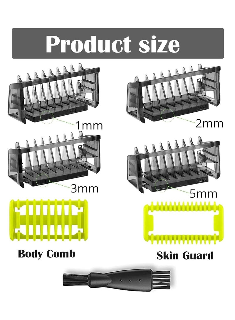 لينلي 7 قطع شفرة واحدة، ملحقات شفرة واحدة، مشط حماية قابل للتعديل، رأس شفرة بديلة واحدة، شفرة بديلة، ماكينة تشذيب احترافية مع واقيات شعر قابلة للتعديل - Image 2