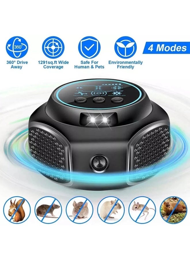 Generic Ultrasonic Rodent Repeller – High-Power 4-in-1 Smart Indoor Mouse and Squirrel Deterrent for Home Pest Control  - Image 1