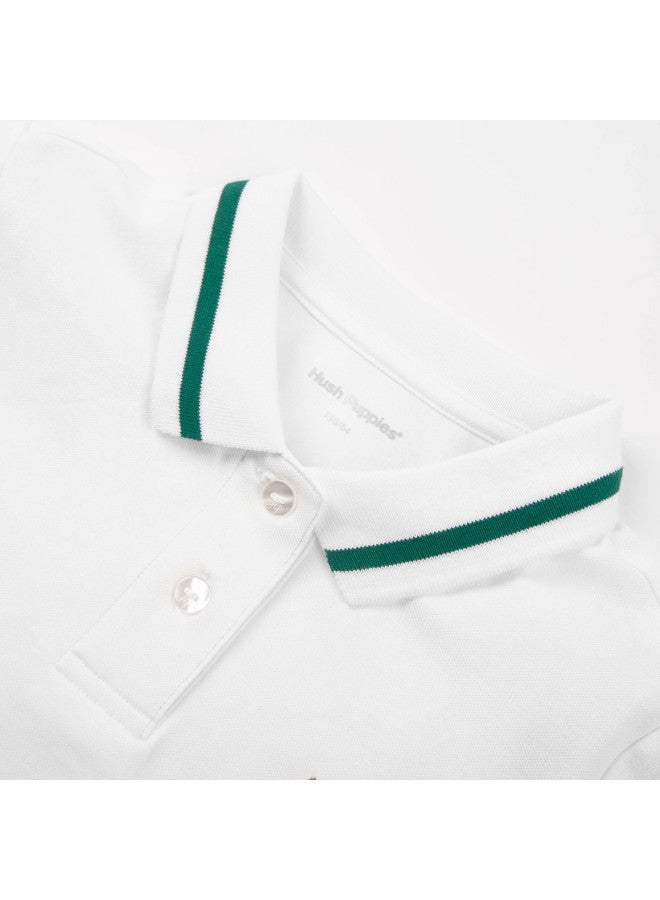 Hush Puppies Fashion Girls' Sportswear Summer Outfit Stretchy Running Children's School Uniform Two-piece Set - Image 4
