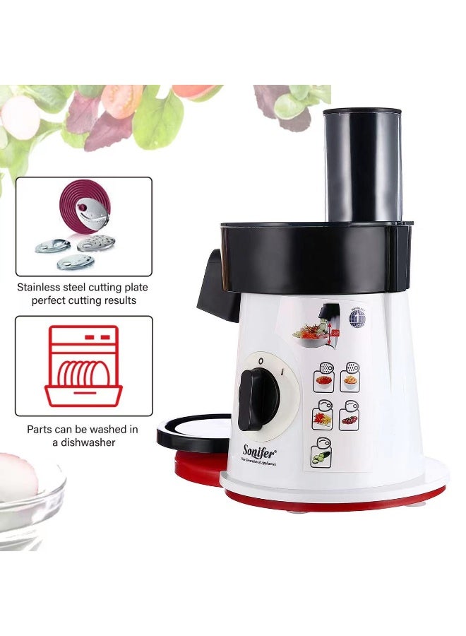 Sonifer 5-In-1 Electric Salad Maker And Vegetable Processor 200W With Premium Stainless Steel Blades, Easy Assembly And Cleaning For Efficient Meal Preparation Every Day - Image 2