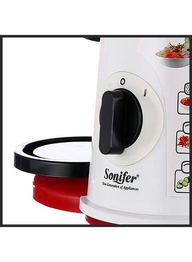 Sonifer 5-In-1 Electric Salad Maker And Vegetable Processor 200W With Premium Stainless Steel Blades, Easy Assembly And Cleaning For Efficient Meal Preparation Every Day - Image 4