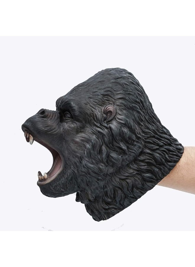 Yolococa Yolococa Gorilla Hand Puppet Realistic Latex Soft Animal Toy Storytelling Role Play Party Supplies for Kids  - Image 2