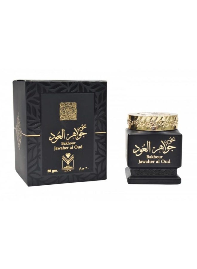 الماس بخور جواهر العود فاخر 30 جرام من الماس – مزيج العود والمسك والفانيليا والزهور البيضاء - Image 1