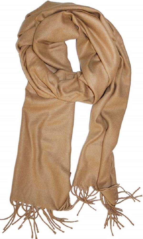 VERONZ Soft Classic Cashmere Feel Winter Scarf, Camel - Image 3
