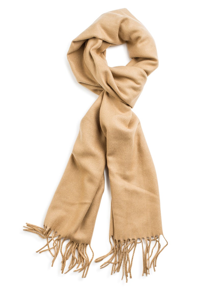 VERONZ Soft Classic Cashmere Feel Winter Scarf, Camel - Image 1