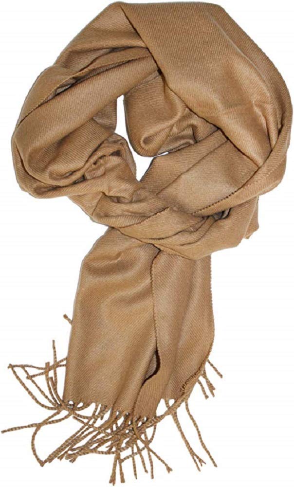 VERONZ Soft Classic Cashmere Feel Winter Scarf, Camel - Image 2