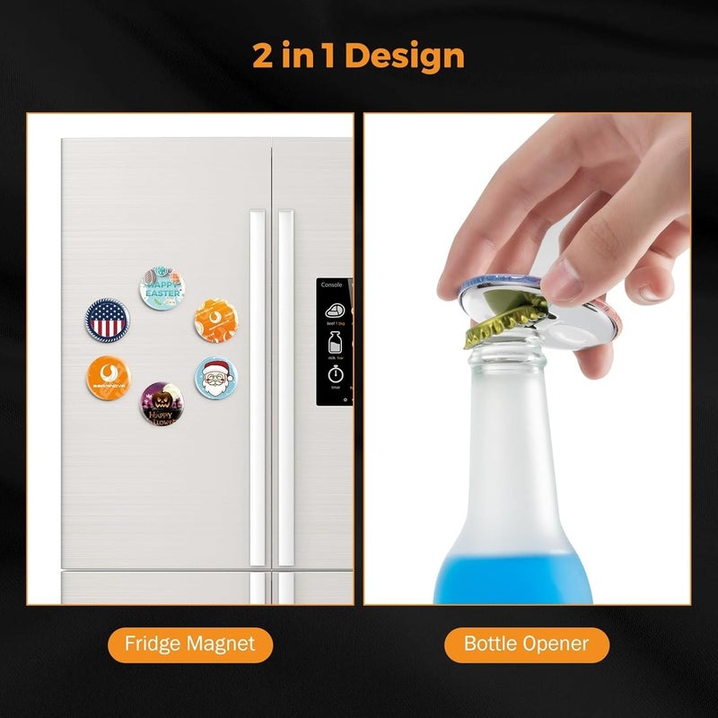 18 Sets of 2.25 Inch Bottle Opener Buttons for Button Maker Machine - Image 4