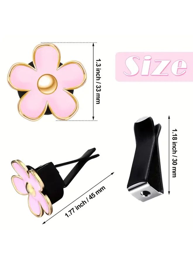 White Car Interior Accessories Kit Steering Wheel Cover Dashboard Protector Air Vent Clips - Image 5