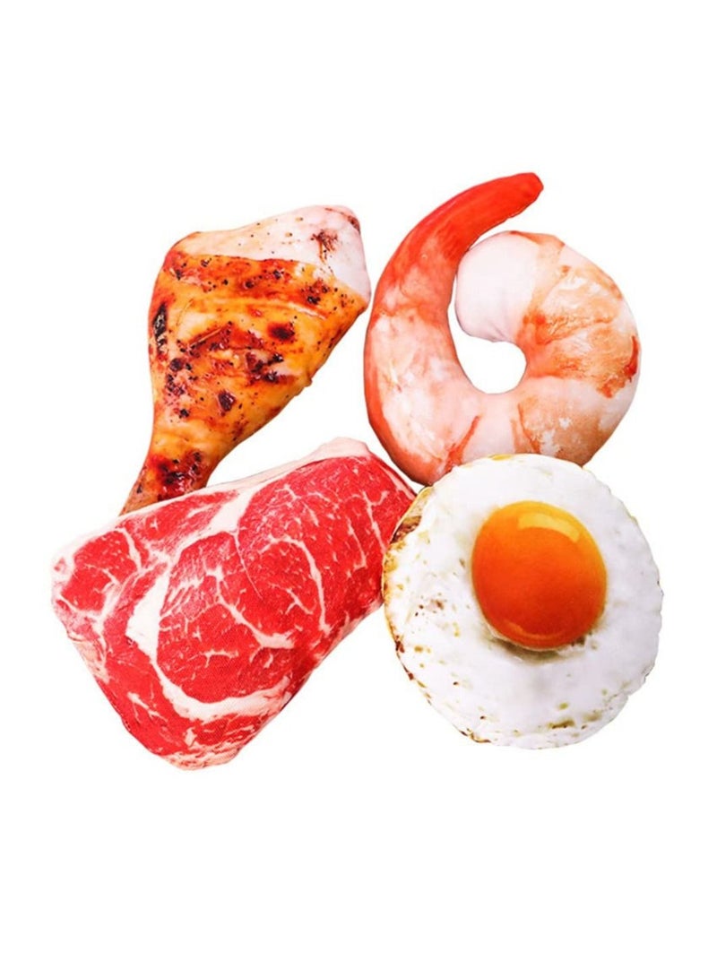 لعبة محشوة الحيوانات الأليفة أفخم الكلب لغز القط المضغ صرير لعبة ( 4 قطع ) - Image 1