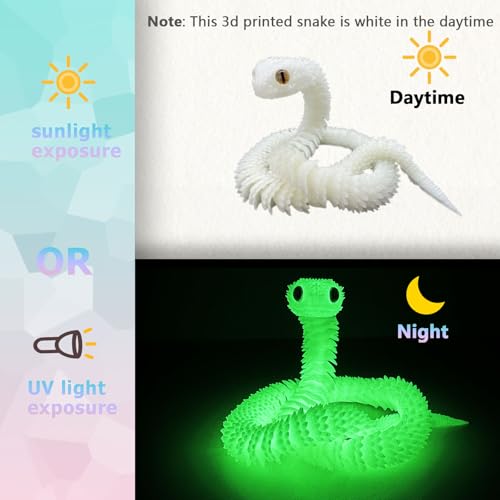 UXBSTM 30in 3D Printed Snake Toys Large Fidget ADHD 3D Printed Toys Perfect Desk Pet for 3D Printed Animal Collectors - Image 5