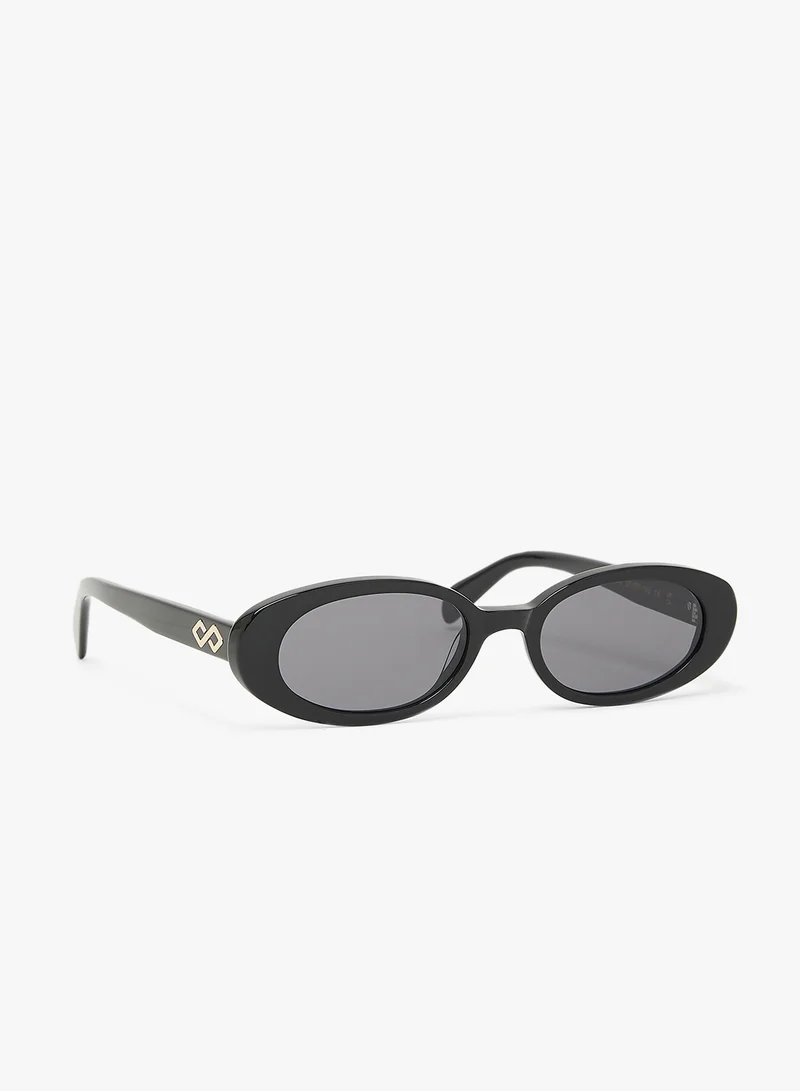 KAREN WAZEN Olivia Oval Sunglasses