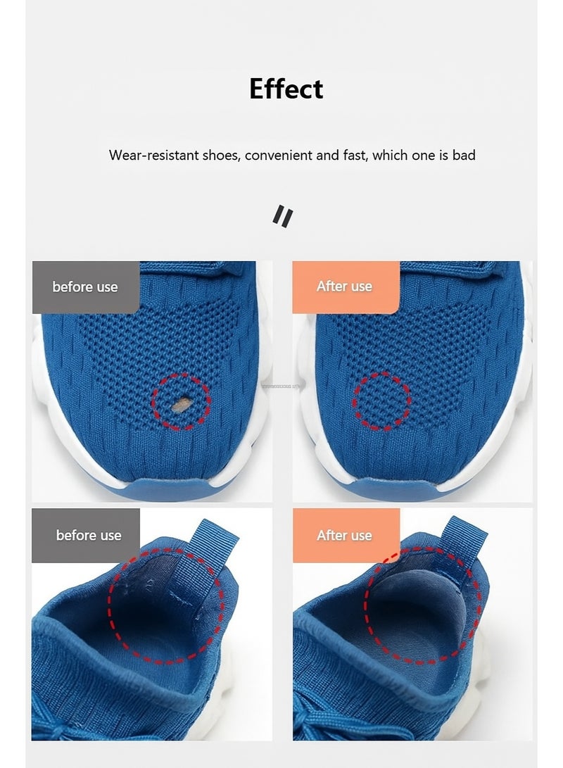 6 قطع من ملصقات إصلاح تآكل الكعب، ملصقات رقعة الأحذية، للجنسين، مضادة للتآكل، لاصق لحماية الكعب، شبكة إصلاح الأحذية الرياضية، (أزرق)... - Image 3