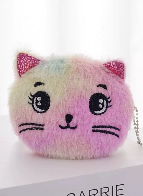 Cute Plush Coin Purse Cartoon Gift Fabric Women's Key Bag Coin Bag Purse Wallet Girl Lipstick Bag Card Holder Bag