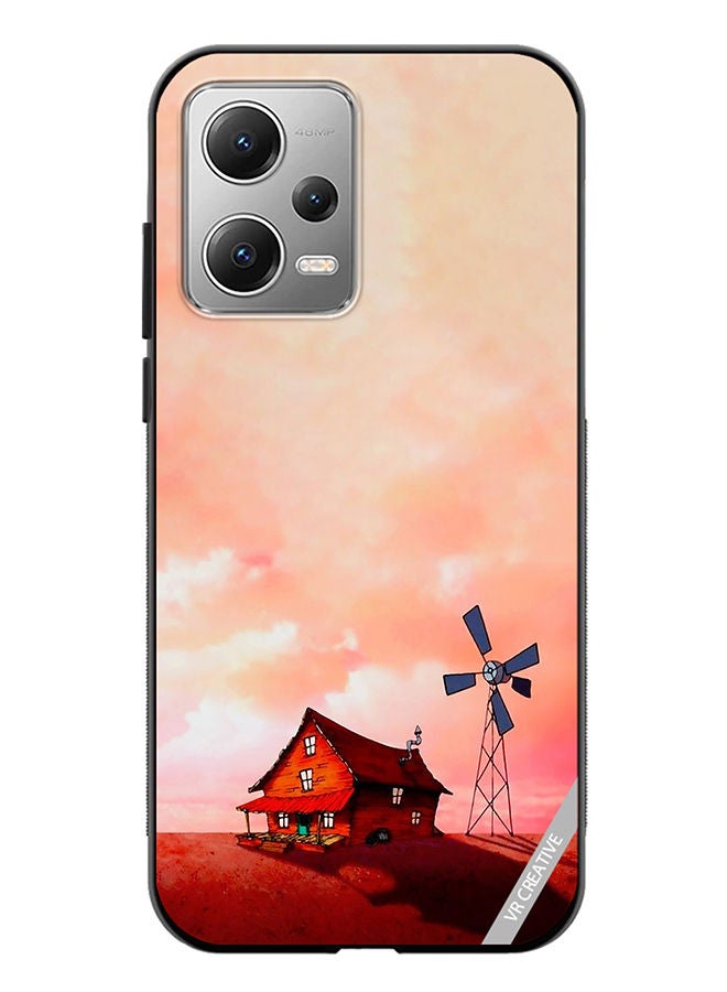 VR CREATIVE غطاء حماية لهاتف شاومي ريدمي نوت 12 بتصميم منزل متعدد الألوان - Image 1