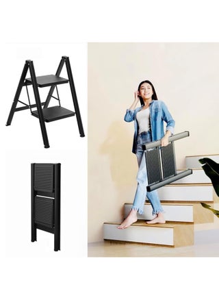 Multipurpose Step Ladder Folding Ladder with Anti-Slip Pedal Folding Step Stool Portable Lightweight Foldable Stepladder for Home Kitchen Library Office 150 KG Capacity (2 STEPS) - pzsku/Z51B9169E3040AFA2BF78Z/45/_/1701757044/8a3a3ed9-32dc-4d5b-9841-251bd9a83ce4