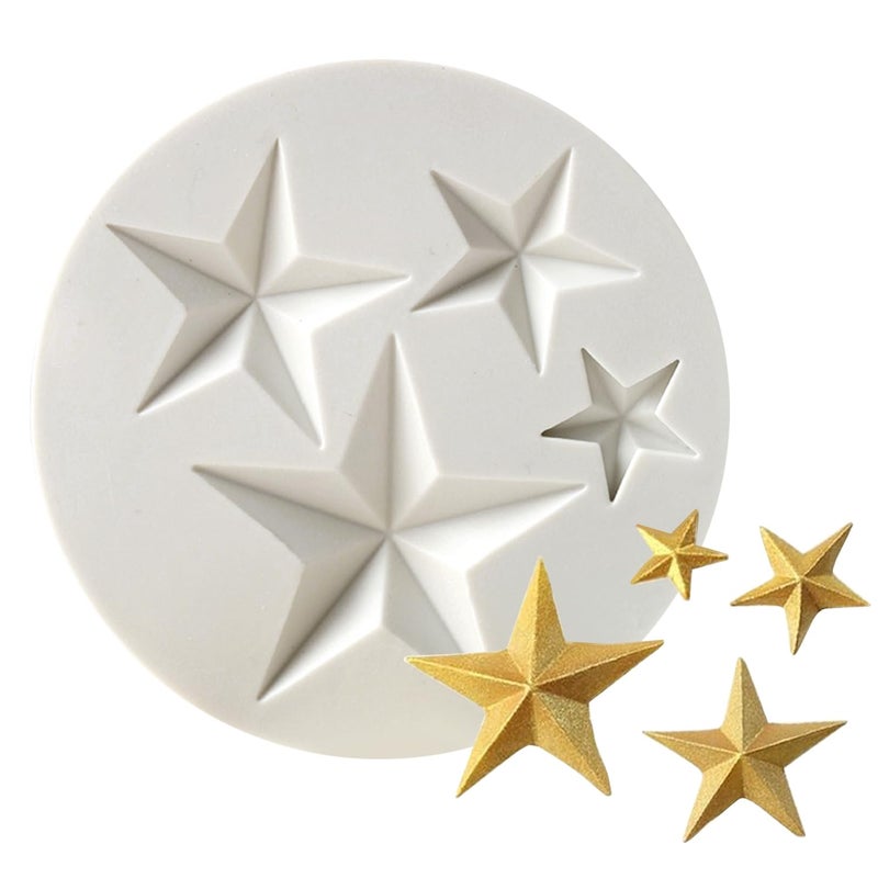SK Star Silicone Fondant Mold Chocolate Mold for Sugarcraft  Candy Mold  Cupcake Topper  Polymer Clay Crafting Projects-Small  - Image 1