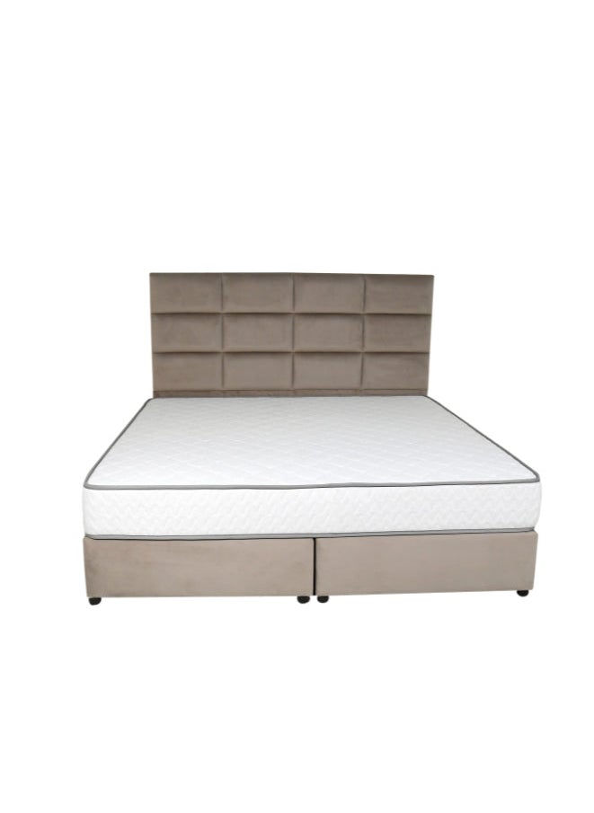 Bed and Mattress Zone Plushify Upholstered Bed 200 X 160 Queen Size Muted Pink Color  - Image 1