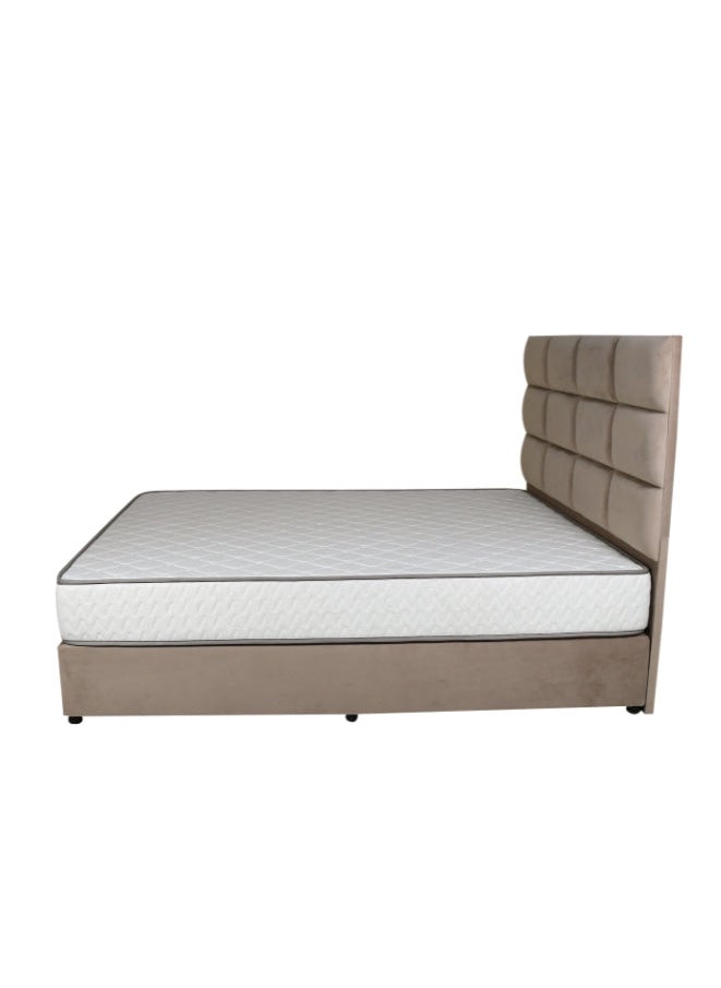 Bed and Mattress Zone Plushify Upholstered Bed 200 X 160 Queen Size Muted Pink Color  - Image 3