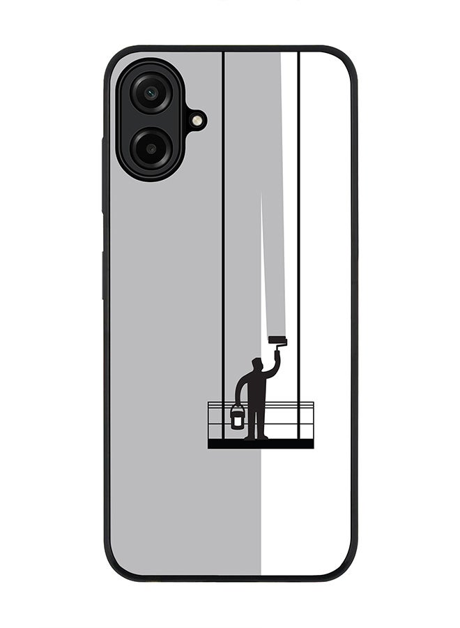 For Samsung Galaxy A07 4G Case,Slim fit Camera Protection, Shockproof Thin Phone cover  - Paint Hanger (Grey)