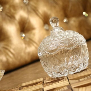 Somil Stylish Glass Candy Bowl with Lid for Sugger Sweet Candy Mouth Freshner Clear Glass 300 Ml 10 X 10 X 12 Cm - pzsku/Z51B92FF386BED9A84E90Z/45/1748265559/0bfdc87a-6782-4e18-9260-2b4fb15cbb47