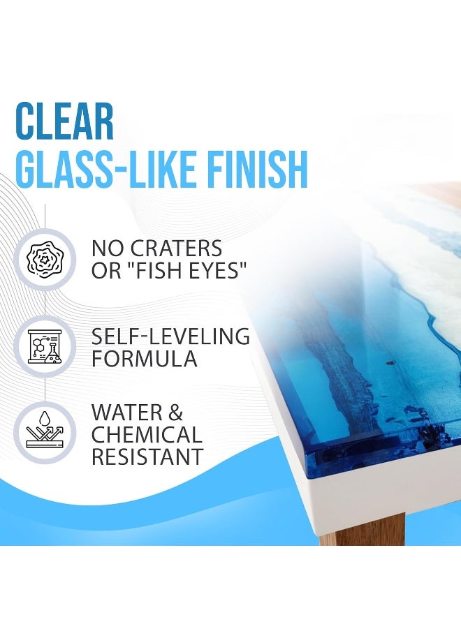 East Coast Resin - Epoxy Resin Crystal Clear 16 Oz Kit. For Super Gloss Coating And Tabletops - Image 1