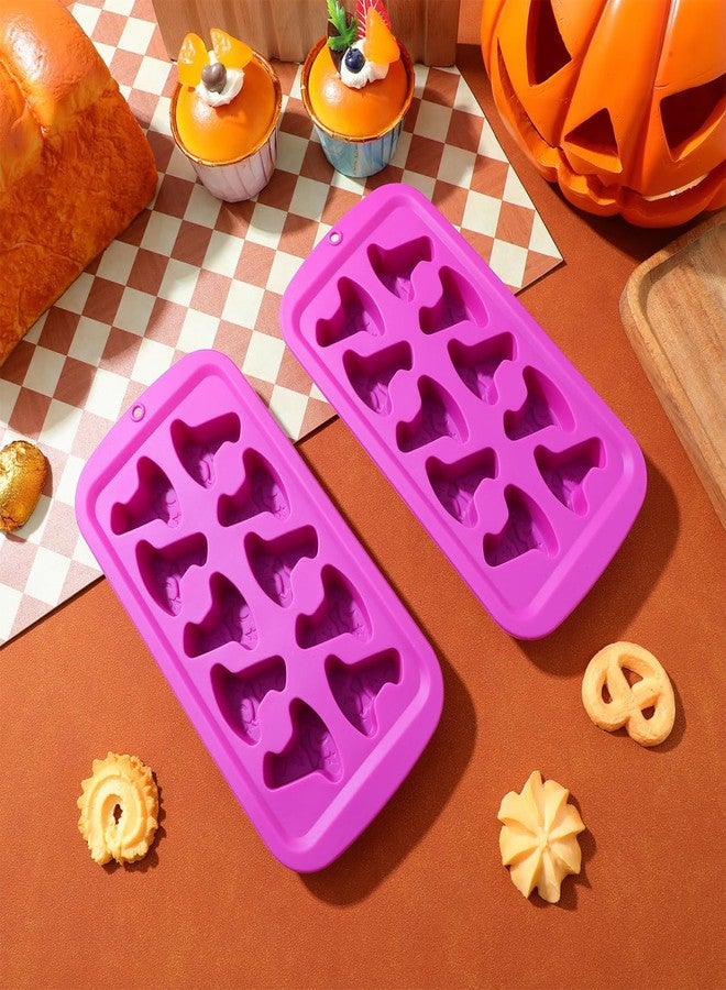Hemoton 2PCS Halloween Baking Silicone Molds,Halloween Chocolate Molds,Witch Hat Gummy,Silicone Ice Cube Mold,Candy Cookie, for Gummies, Candies, Chocolate - Image 2