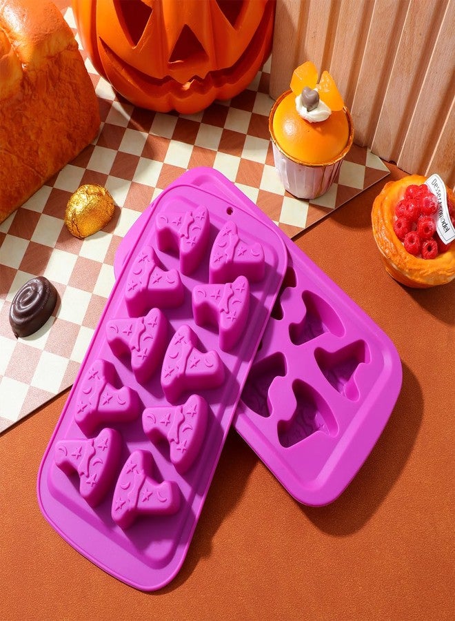 Hemoton 2PCS Halloween Baking Silicone Molds,Halloween Chocolate Molds,Witch Hat Gummy,Silicone Ice Cube Mold,Candy Cookie, for Gummies, Candies, Chocolate - Image 4