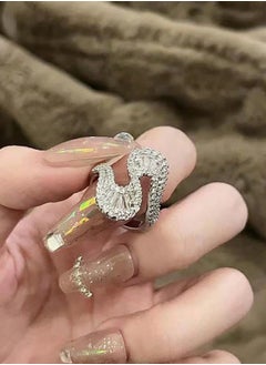 Elegance Trendy Silver Plated Ring For Women One Size  - Image 3
