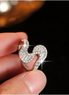 Elegance Trendy Silver Plated Ring For Women One Size  - Image 1