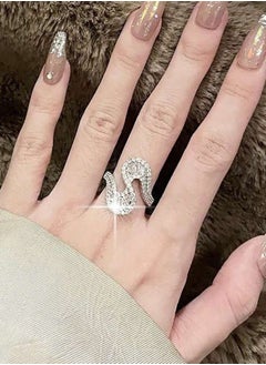 Elegance Trendy Silver Plated Ring For Women One Size  - Image 2