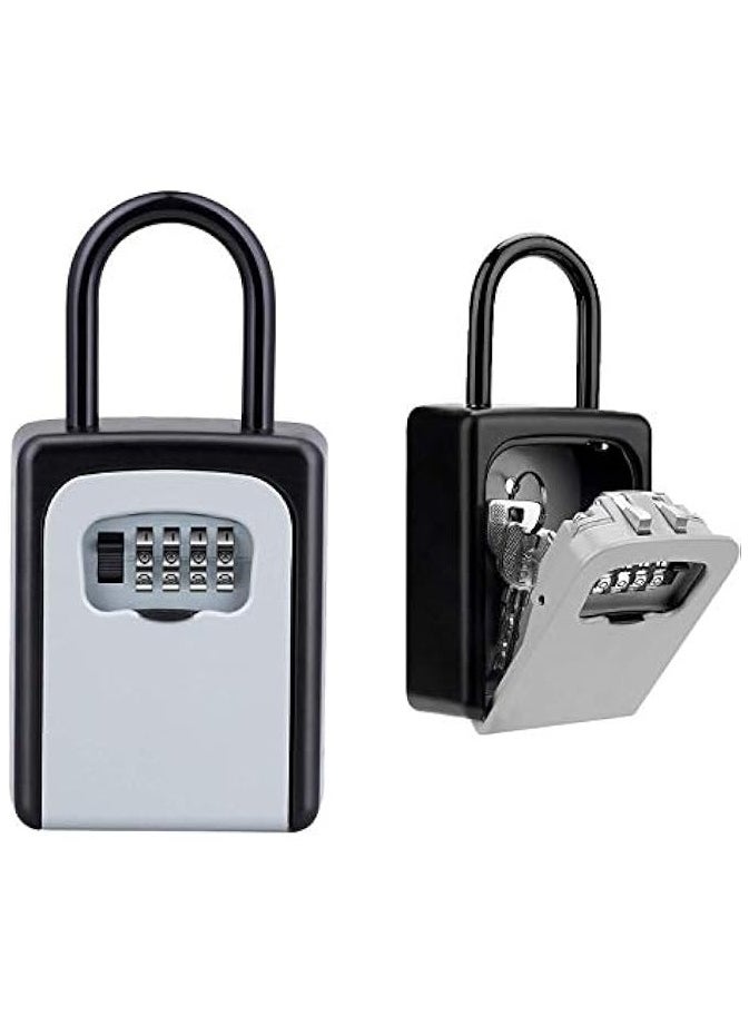 erorex Wall Mounted Stainless Steel 4-Digit Combination Code Key Lock Box  - Image 1