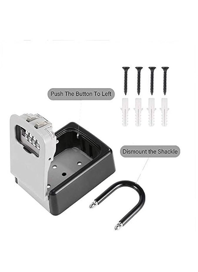 erorex Wall Mounted Stainless Steel 4-Digit Combination Code Key Lock Box  - Image 2