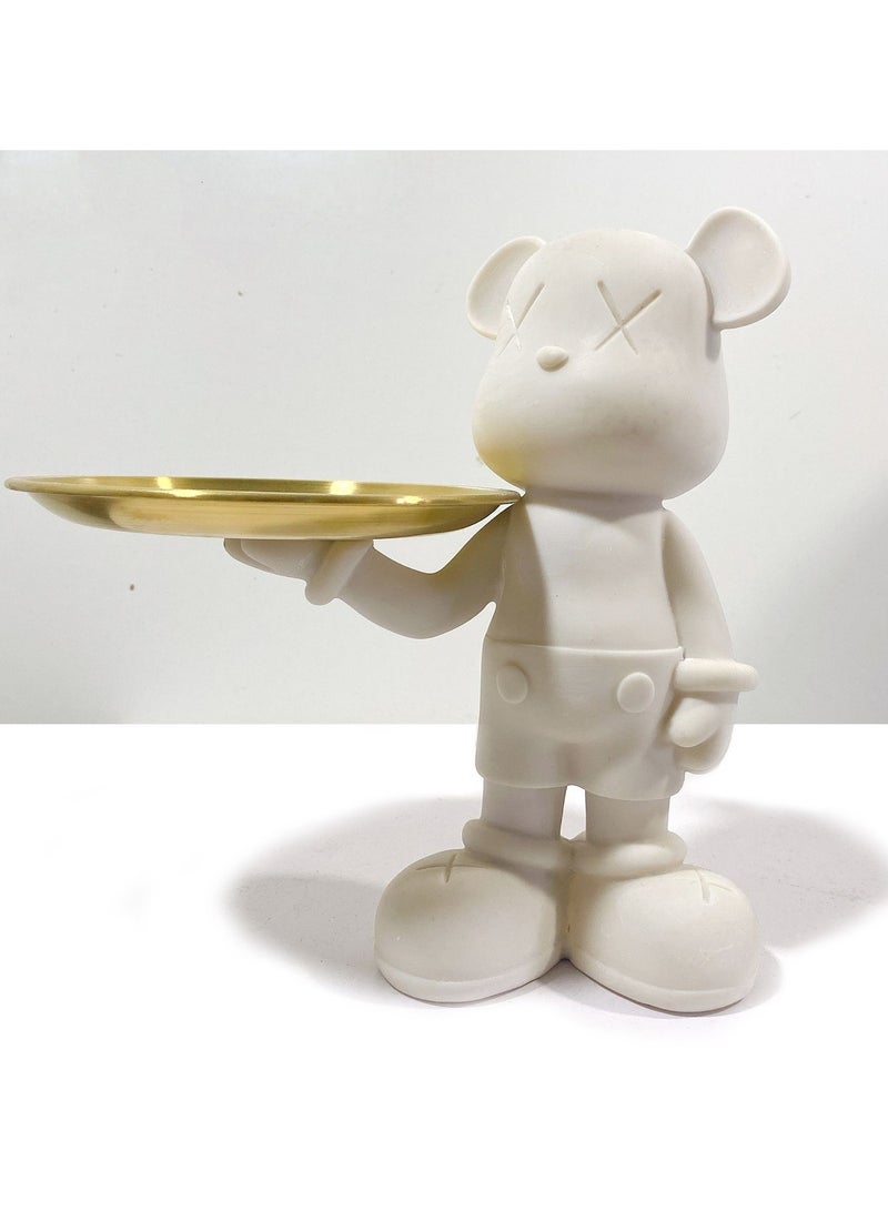 اي اي اي أعمال يدوية يدوية، دب صينية قائم، 21 سم، دب مطلي، طلاء عشوائي، صنع ذاتي - Image 1