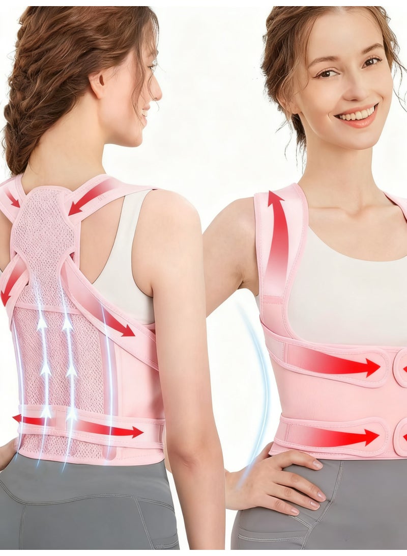 KELIO Adjustable Back & Shoulder Support Brace - Posture Corrector for Men & Women | Relieve Back Pressure & Comfort Fit - Multiple Sizes - Image 1
